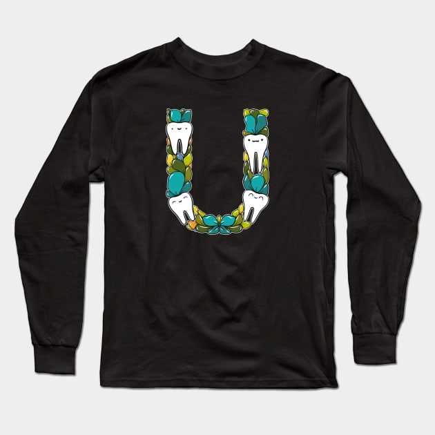 Letter U Long Sleeve T-Shirt by Happimola